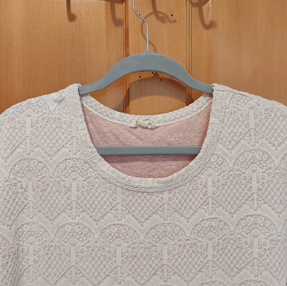 Cream lace overlay top blouse tunic 2X - Picture 3 of 8